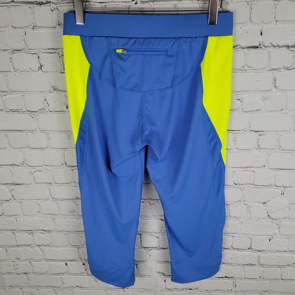 YAS | colour block run cycling zip pocket crop athletic leggings - Picture 3 of 6